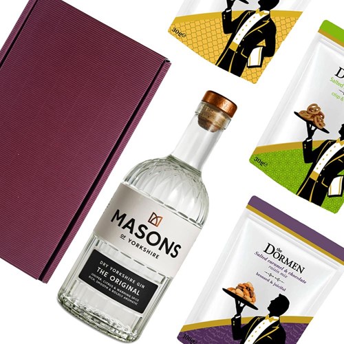 Masons of Yorkshire The Original Gin 70cl Nibbles Hamper